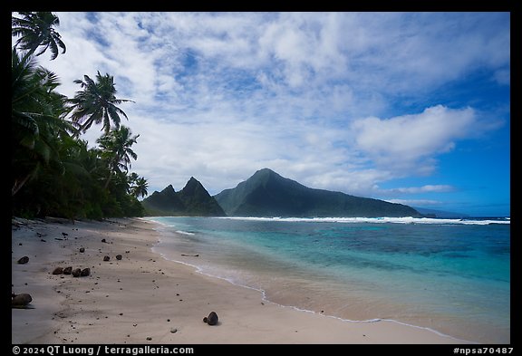 Ofu Beach and Olosega Island. National Park of American Samoa (color)
