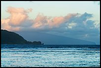 Tau Island from Ofu Beach, sunset. National Park of American Samoa ( color)