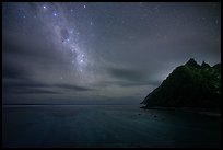 Milky Way, Asaga Strait, and Sunuitao Peak, Ofu Island. National Park of American Samoa ( color)