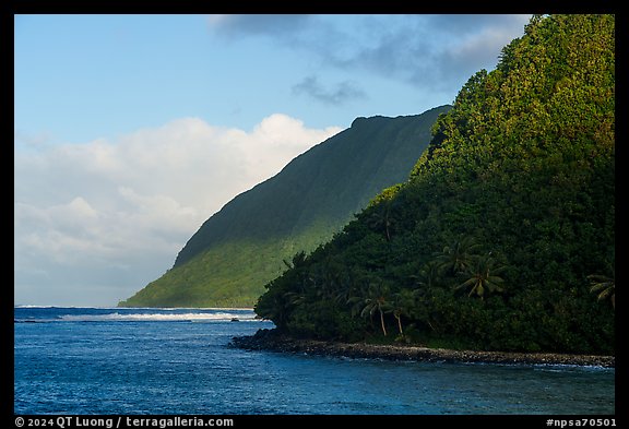 Ofu south coast, early morning. National Park of American Samoa (color)
