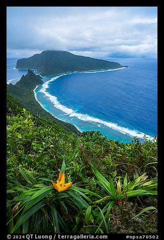 View from Tumu Overlook, Ofu Island. National Park of American Samoa (color)