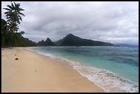 Ofu Beach on cloudy day. National Park of American Samoa ( color)