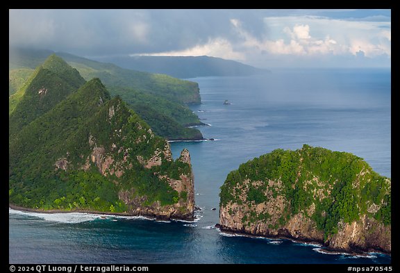 Aerial view of Vaiava Strait, Tuitula. National Park of American Samoa (color)