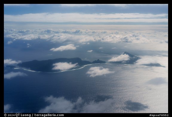 Aerial view of Manua Islands. National Park of American Samoa