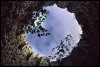 Sky through the top of old sugar mill. Virgin Islands National Park ( color)