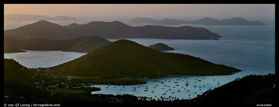 Coral Bay and harbor seen from above. Virgin Islands National Park (color)