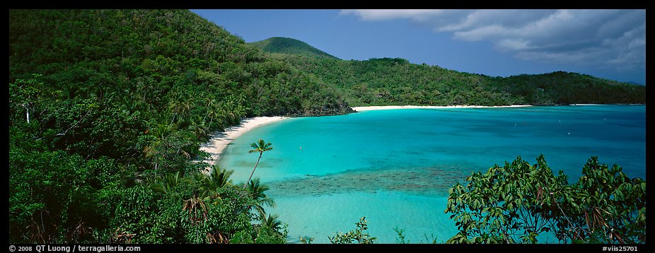 Tropical island scenery. Virgin Islands National Park (color)
