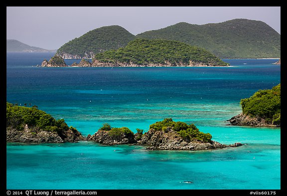 Trunk Cay and turquoise waters. Virgin Islands National Park (color)