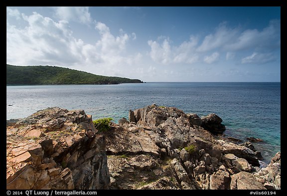 Rocky headlead, Yawzi Point. Virgin Islands National Park (color)