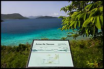 Leinster Bay and Narrows interpretive sign. Virgin Islands National Park ( color)