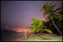 Salomon beach at night. Virgin Islands National Park, US Virgin Islands.