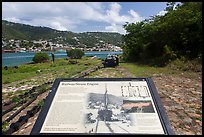Railway and Steam Engine interpretive sign, Hassel Island. Virgin Islands National Park, US Virgin Islands.