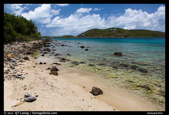 Beach, Hassel Island. Virgin Islands National Park (color)
