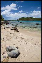 Coral rock and beach, Hassel Island. Virgin Islands National Park ( color)