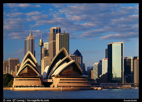 Opera House and high rise buildings. Sydney, New South Wales, Australia (color)
