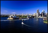 Opera house and Ferry harbour. Sydney, New South Wales, Australia (color)