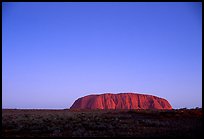 Dusk, Ayers Rock. Uluru-Kata Tjuta National Park, Northern Territories, Australia ( color)