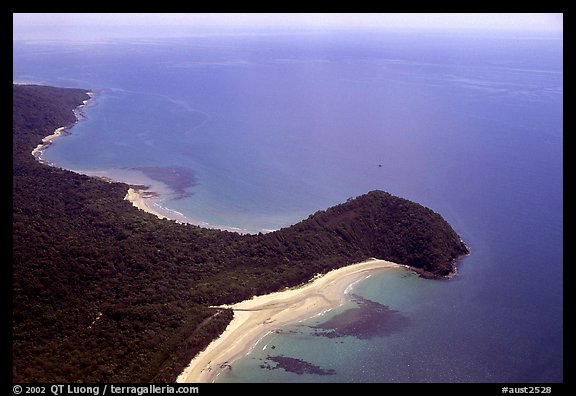 Aerial view of Cape Tribulation. Queensland, Australia