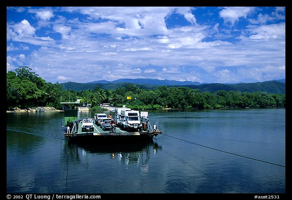 Daintree River ferry crossing. Queensland, Australia