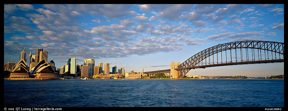 Sydney cityscape from harbor. Sydney, New South Wales, Australia (color)