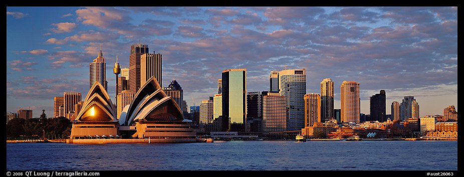 Sydney skyline view with Opera House. Sydney, New South Wales, Australia (color)