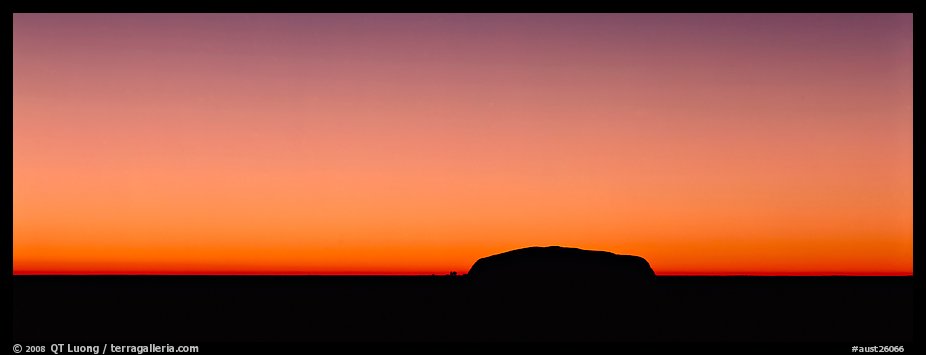 Ayers rock and dawn sky. Uluru-Kata Tjuta National Park, Northern Territories, Australia