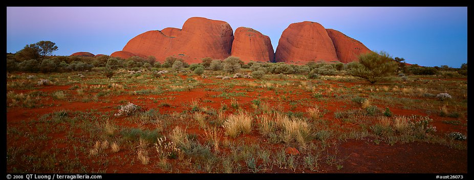 Olgas rocks at twilight. Olgas, Uluru-Kata Tjuta National Park, Northern Territories, Australia