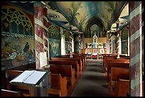 Inside Saint Benedict Catholic Church (Painted Church), South Kona. Big Island, Hawaii, USA