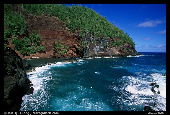 Red sand beach in Hana. Maui, Hawaii, USA