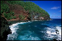 Red sand beach in Hana. Maui, Hawaii, USA (color)