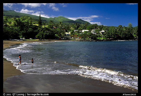 The beach of Hana. Maui, Hawaii, USA (color)