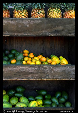 Fruit stand detail. Maui, Hawaii, USA (color)