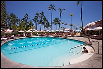 Swimming pool, Sheraton  hotel. Waikiki, Honolulu, Oahu island, Hawaii, USA (color)