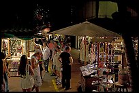 Shoppers amongst craft stands, International Marketplace. Waikiki, Honolulu, Oahu island, Hawaii, USA ( color)