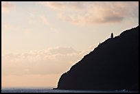 Makapuu head lighthouse, sunrise. Oahu island, Hawaii, USA ( color)