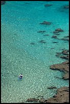 Snorkler,  Hanauma Bay. Oahu island, Hawaii, USA (color)