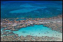 Turquoise pool in Hanauma Bay. Oahu island, Hawaii, USA ( color)
