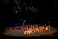 Maori dancers. Polynesian Cultural Center, Oahu island, Hawaii, USA ( color)