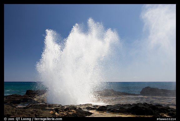 Spouting horn blowhole. Kauai island, Hawaii, USA