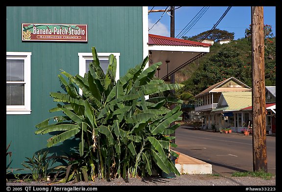 Side of a store building, Hanapepe. Kauai island, Hawaii, USA