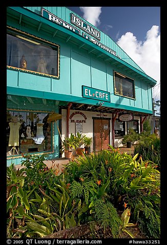 Island Hemp and Cotton store in Kapaa. Kauai island, Hawaii, USA (color)