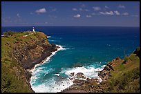 Kilauea Lighthouse and cove. Kauai island, Hawaii, USA ( color)