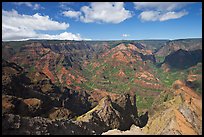 View from Waimea Canyon lookout, afternoon. Kauai island, Hawaii, USA (color)
