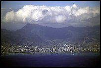 Aerial view. Waikiki, Honolulu, Oahu island, Hawaii, USA (color)