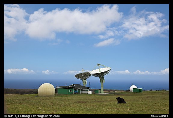 South Point satellite station. Big Island, Hawaii, USA (color)