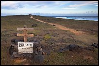 Burial site near South Point. Big Island, Hawaii, USA ( color)