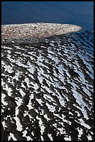 Snow pattern on top of cinder cone. Mauna Kea, Big Island, Hawaii, USA