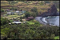 Beach and village,  Kahakuloa. Maui, Hawaii, USA ( color)