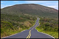 Winding road and hill. Maui, Hawaii, USA