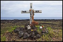 Roadside memorial. Maui, Hawaii, USA (color)